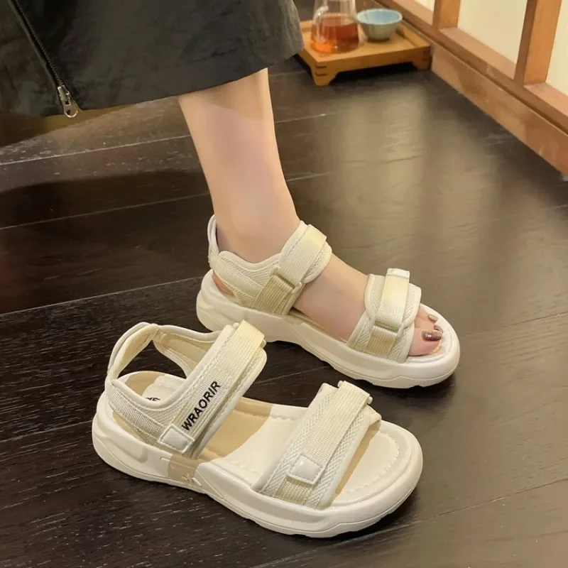 2024 Sexy Open-toed Women Sport Sandals Wedge Hollow Out Ladies Sandals Outdoor Cool Platform Shoes Student Beach Summer Shoes