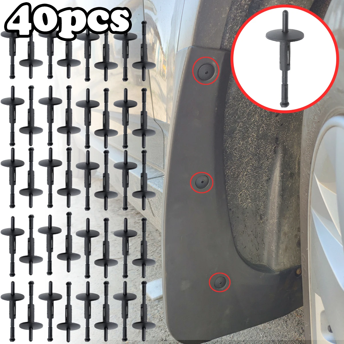 

40Pcs Wheel Arch Mudguard Bumper Clip Linings Trim Rivets Fastener 51717002953 For BMW X5 E53 E70 F15 F85 X1 E84 E83 F25 E36 E85