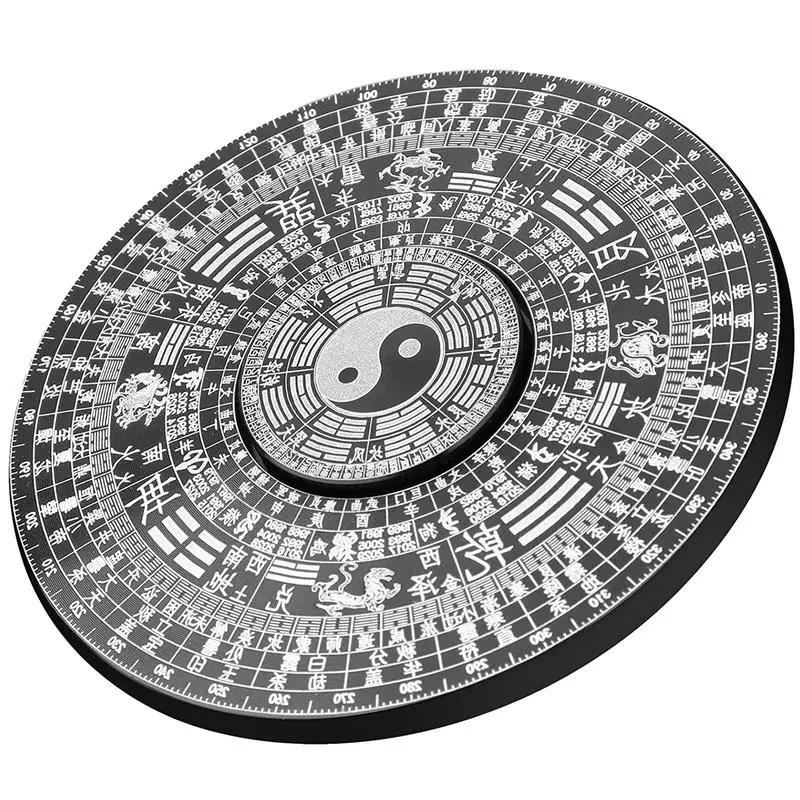 

Chinese Style Spinning Gyro Feng Shui Compass Tai Chi Big Finger Spinner Metal Stress Relief Relaxation Toy For School Office