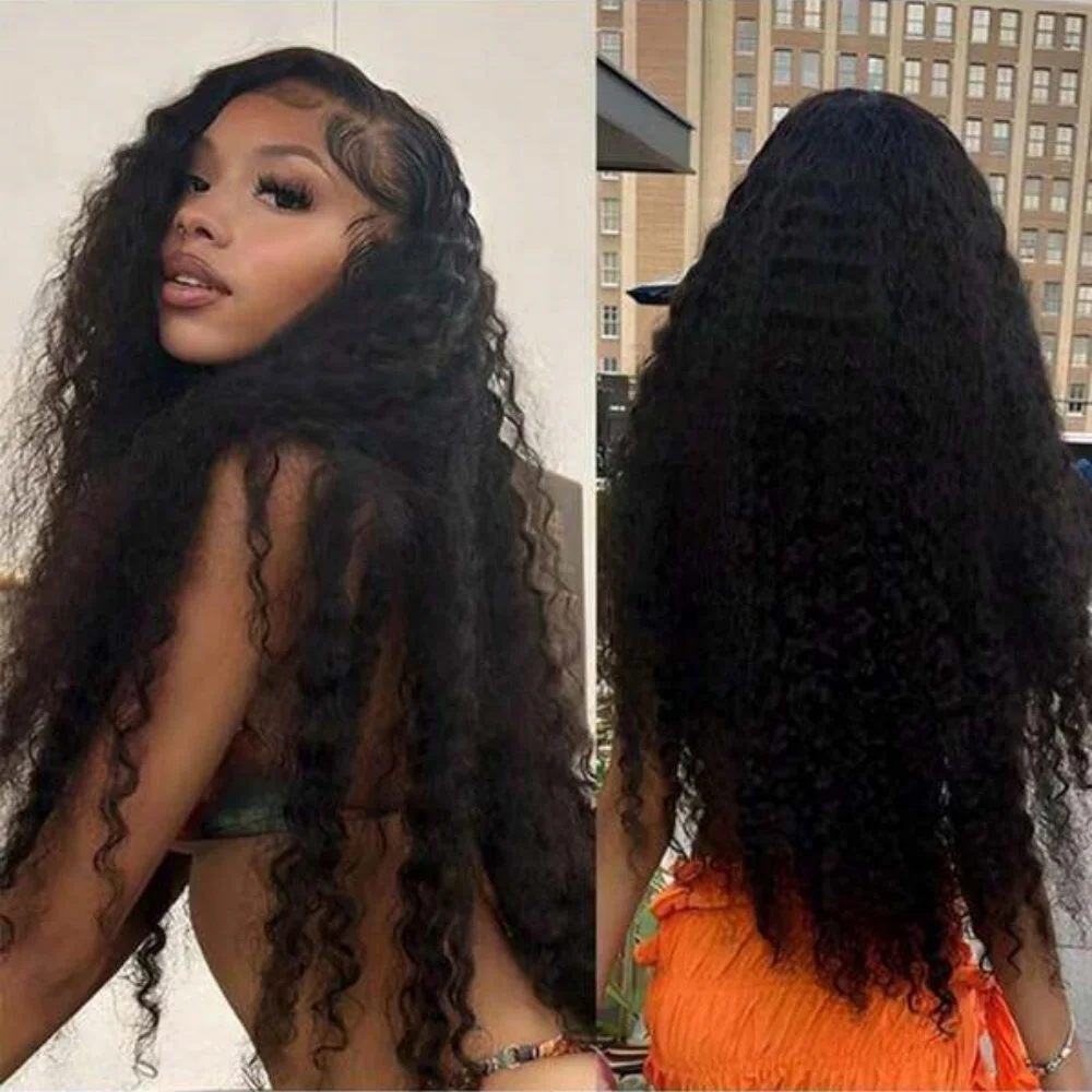 

40 42 дюйма, 250% плотность, глубокая волна, парики, человеческие волосы 13x4, глубокие вьющиеся парики спереди, человеческие волосы, предварительно выщипанные, бразильские