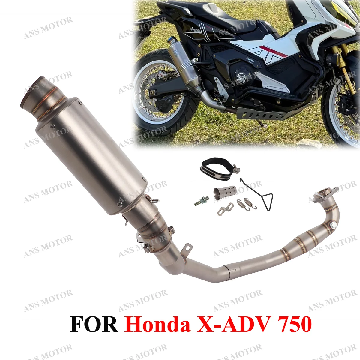 For Honda X-ADV 750 X ADV750 2017 - 2025 Motorcycle Exhaust Muffler Escape Full System Slip On ADV750 Exhaust