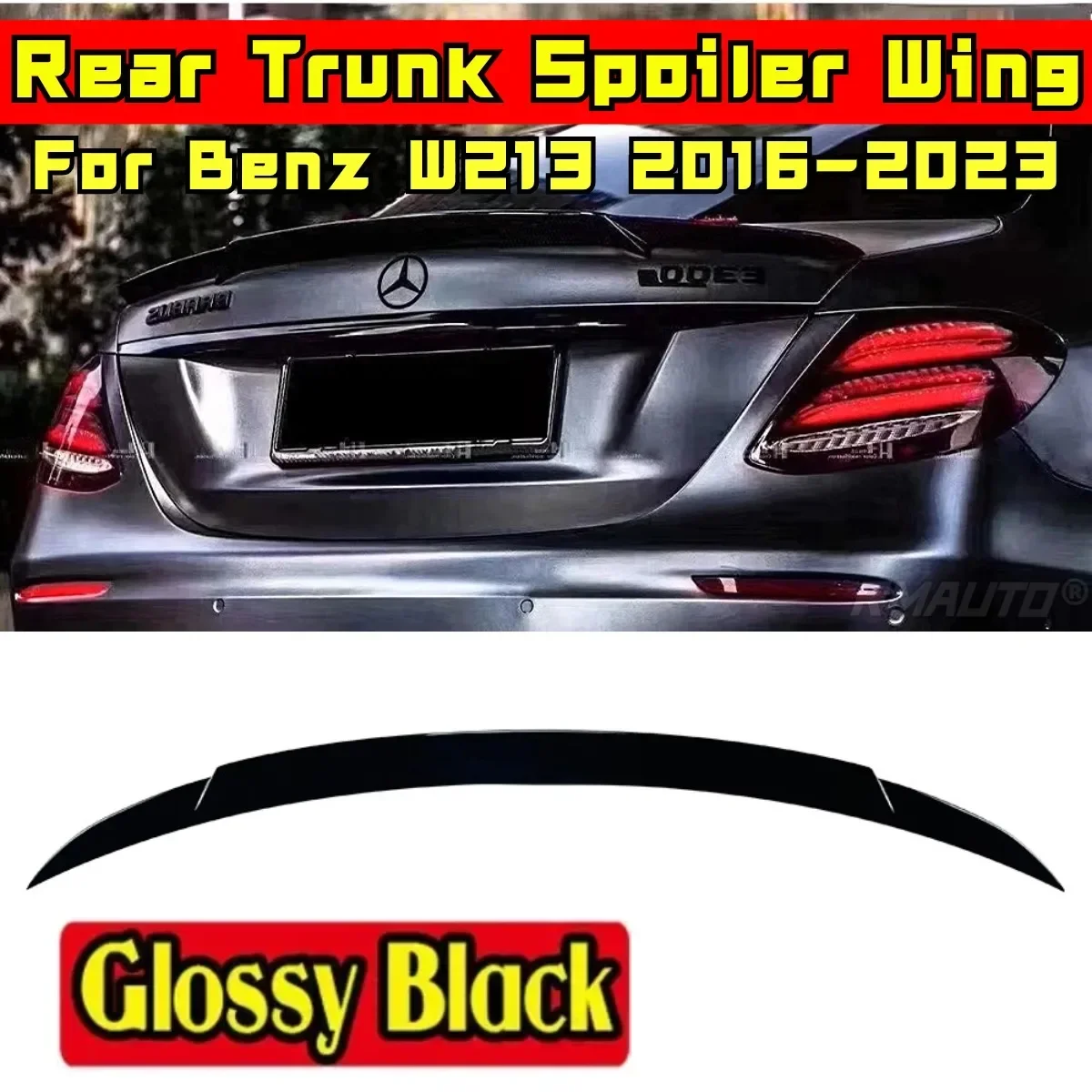 Car Rear Trunk Spoiler Exterior Part Car Rear Spoiler Wing For Mercedes E-Class W213 E260 E300 E63S 2016-2023 Car Accessories