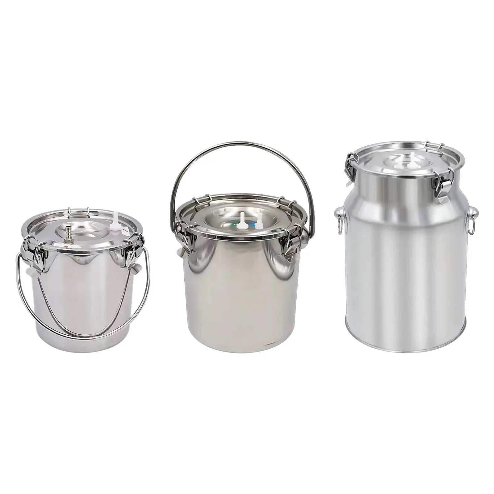 Professional Milking Machine Bucket Stainless Steel Durable Rust Resistant Milk Container for Dairy Barn