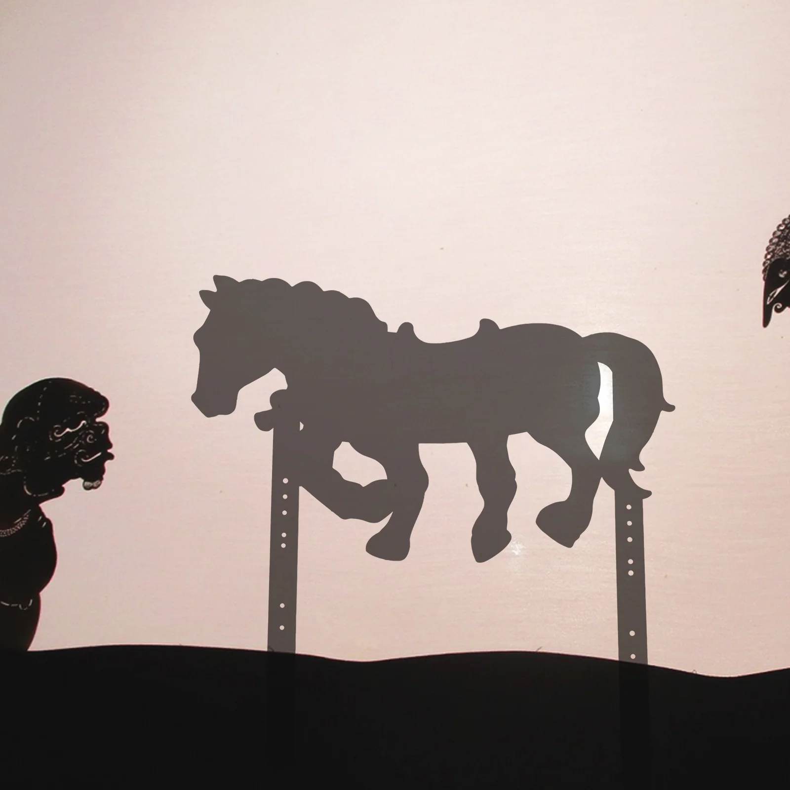 

4Pcs DIY Shadow Puppets Horse Craft Traditional Chinese Puppet Figures for Animation and Storytelling Horse Puppet Shadow Craft