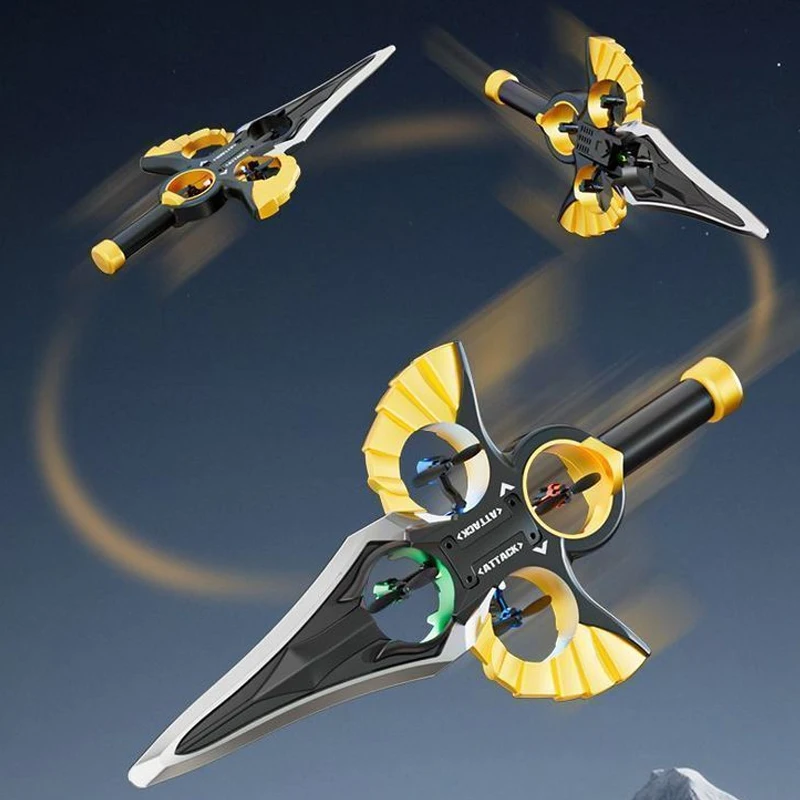 في الهواء الطلق المحمولة EDC التحكم بالإيماءات الصينية الرجعية رغوة تحلق السيف لعبة هدية الإبداعية