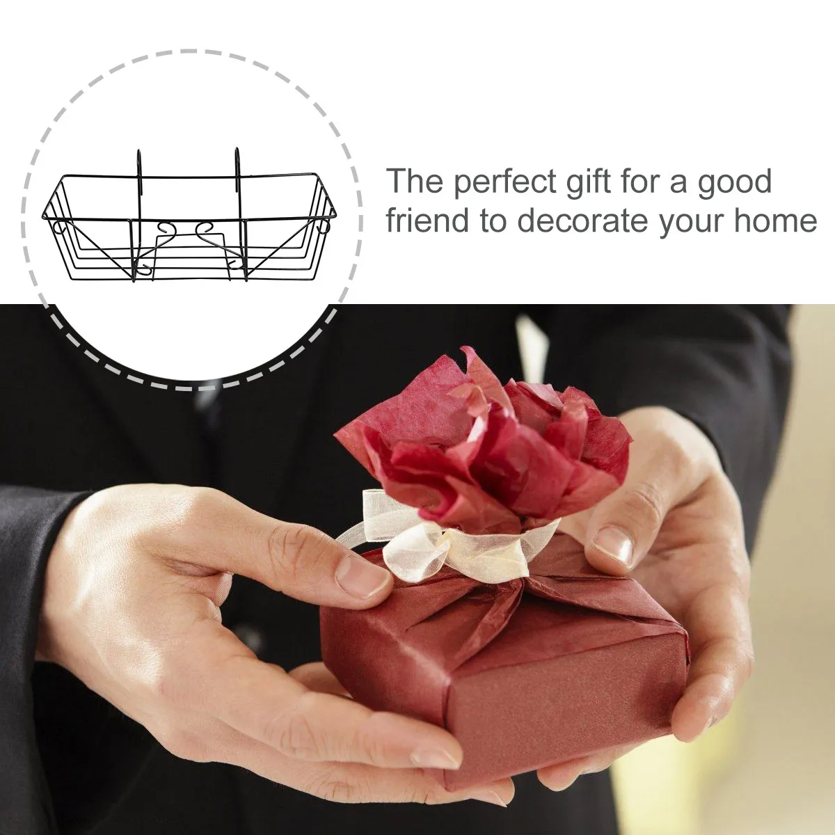Premium Iron Hanging Flowerpot Shelf for Balcony Garden Window Wall Decor Space Saving Planter Holder Large Capacity Flower Pot