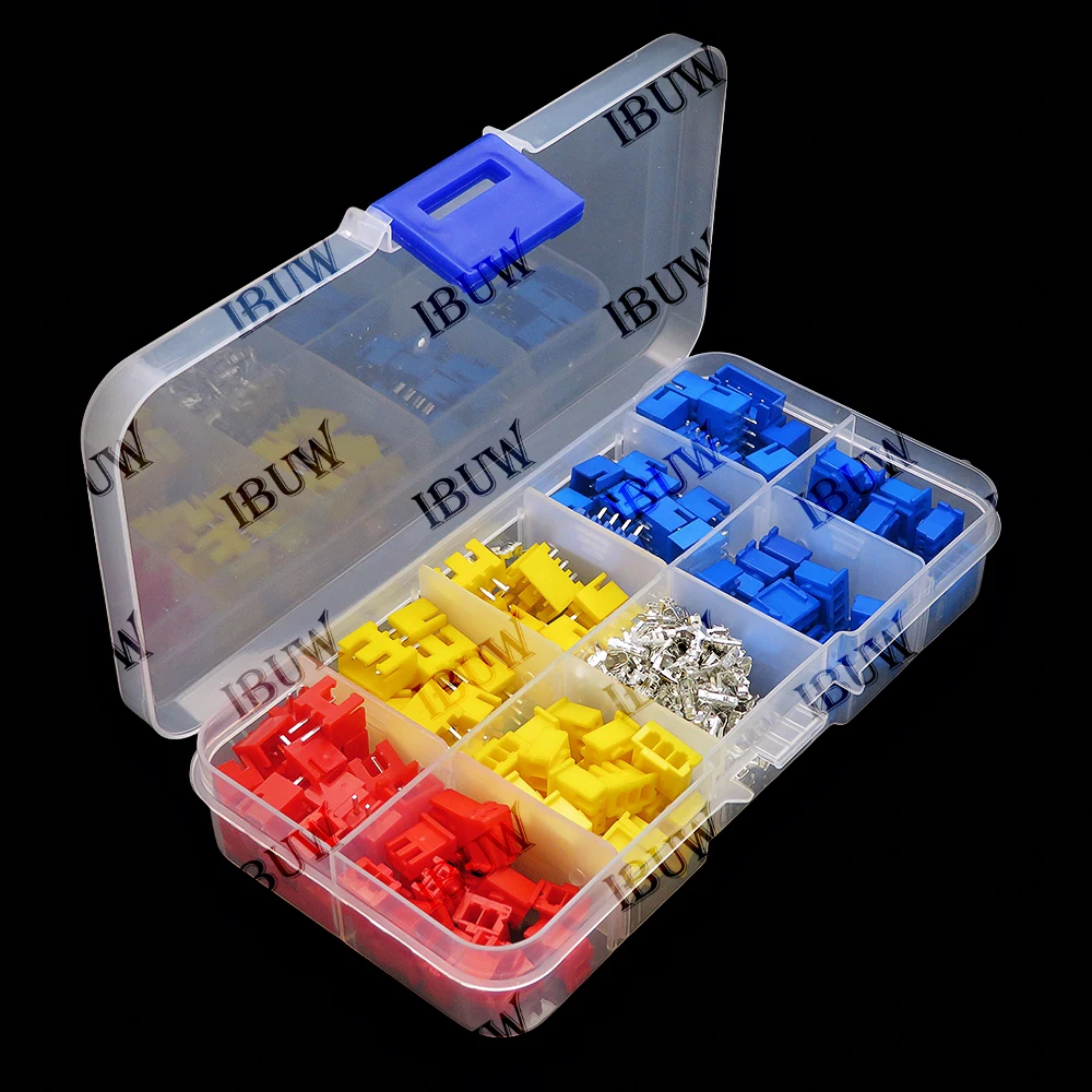 320PCS 2P 3P 4P 2.54mm Pin Header Housing KIT XH2.54 Jst Terminal Male Female Wire Connector Adaptor 2-4P