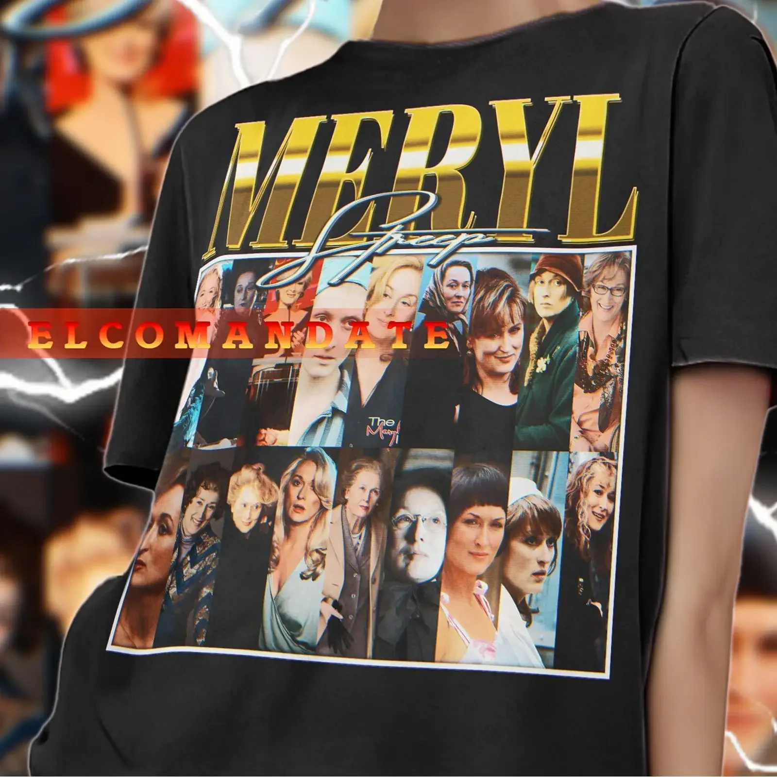Vintage 90s Meryl Streep Homage T Shirt Retro Classic Actress Fan Casual Merch  vintage Washed Soft graphic Comfortable Unisex