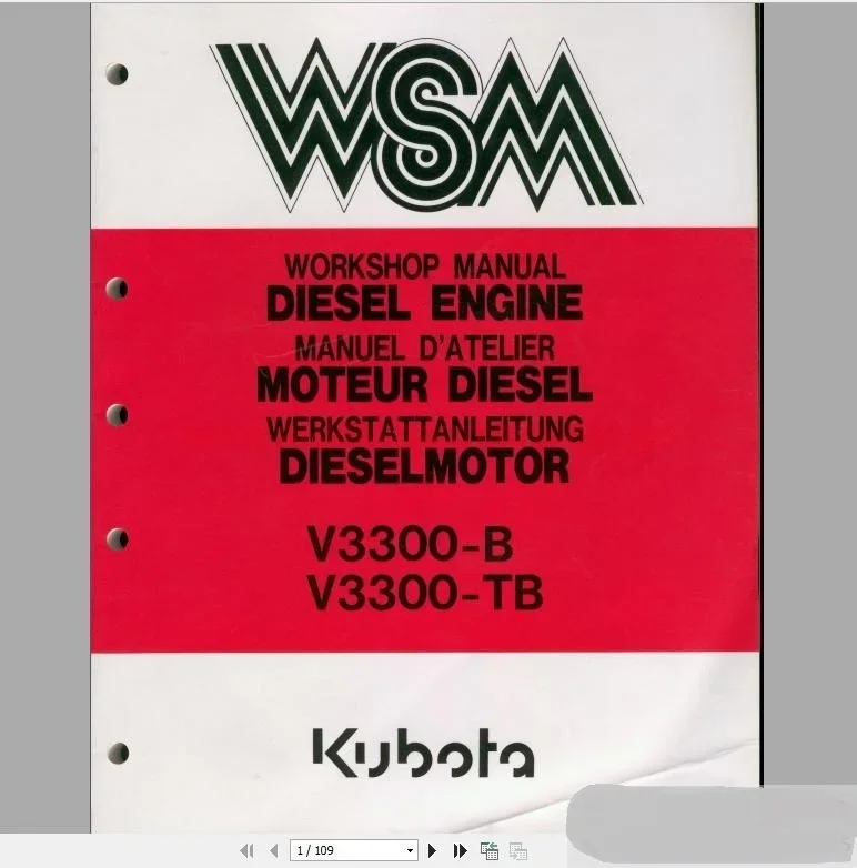 Kubota Full Set Workshop Manual DVD