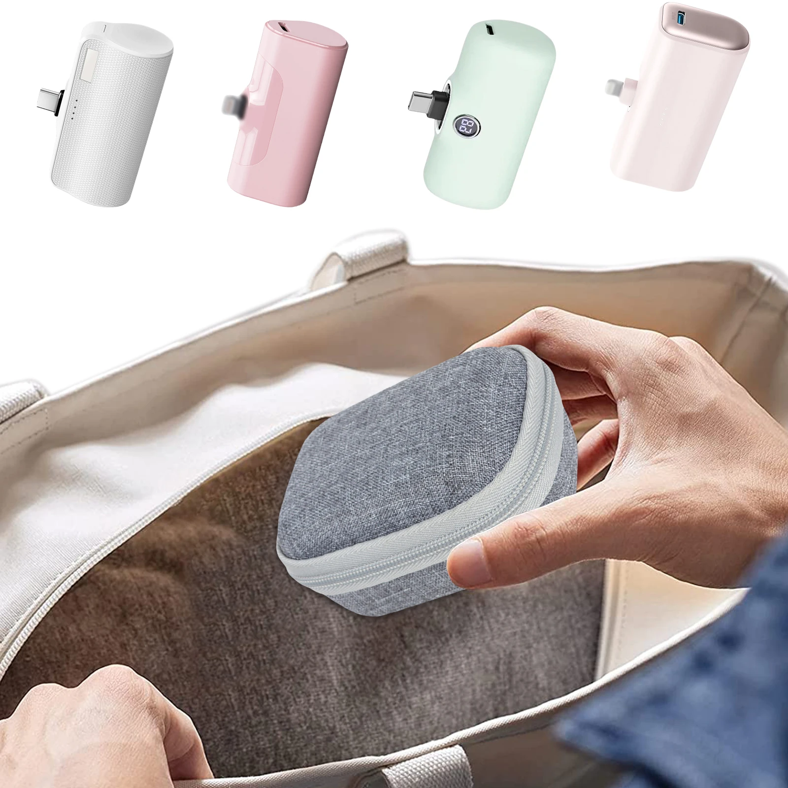 Estuche para Cargador y Banco de Energía Ultracompacto de 3350mAh/4500mAh/4800mAh, Estuche Rígido de Viaje Compatible con IWALK Mini/iWALK LinkPod/Anker621