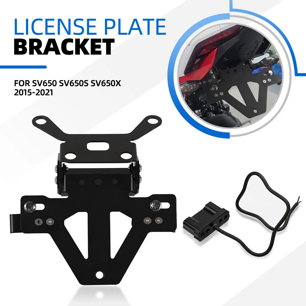 

Rear License Plate Holder Bracket Fender Eliminator Tail Tidy For SUZUKI SV650 SV650S SV650X 2015 2016 2017 2018 2019 2020 2021