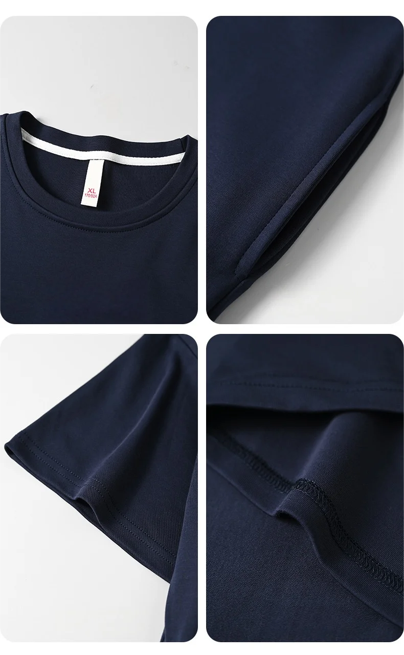 Dawnloom Navy Cotton Nightgown with Built-in Bra (Short Sleeve) for Women Minimalist Cute Comfortable Home Pajamas