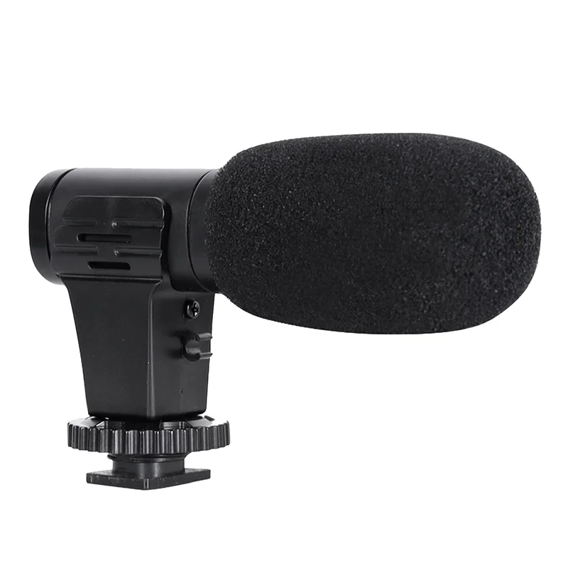 Microphone vidéo sur caméra, Mini condensateur, enregistrement d'interview, Vlog, pour téléphone, appareil photo DSLR, Microphone 3.5mm ABVD