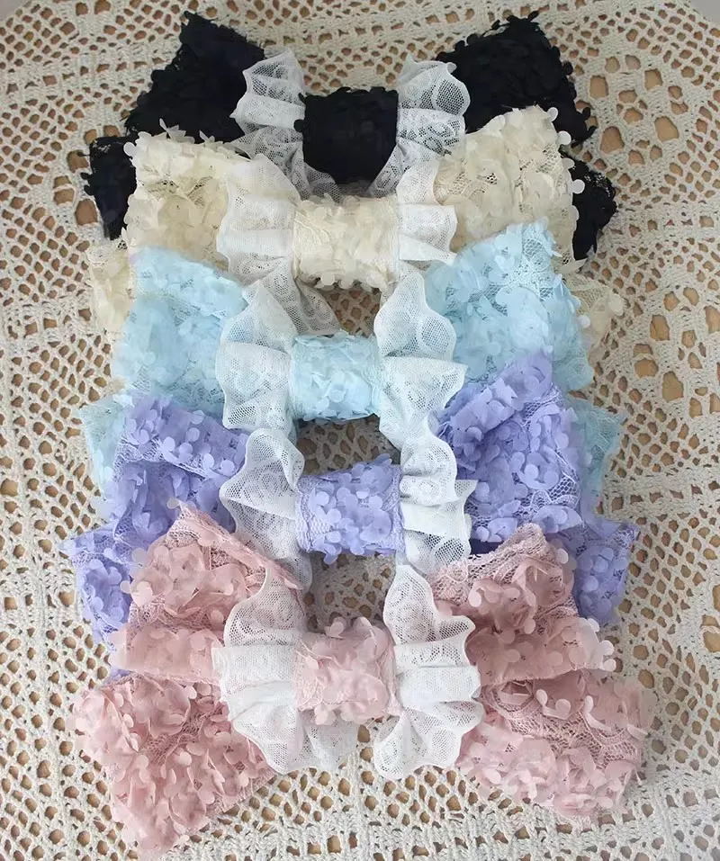 Beautiful Fairy Lolita Candy Bow Hair Accessory Girl Sweet Petal Lace Bow Clip Trimming Hairpin Decoration