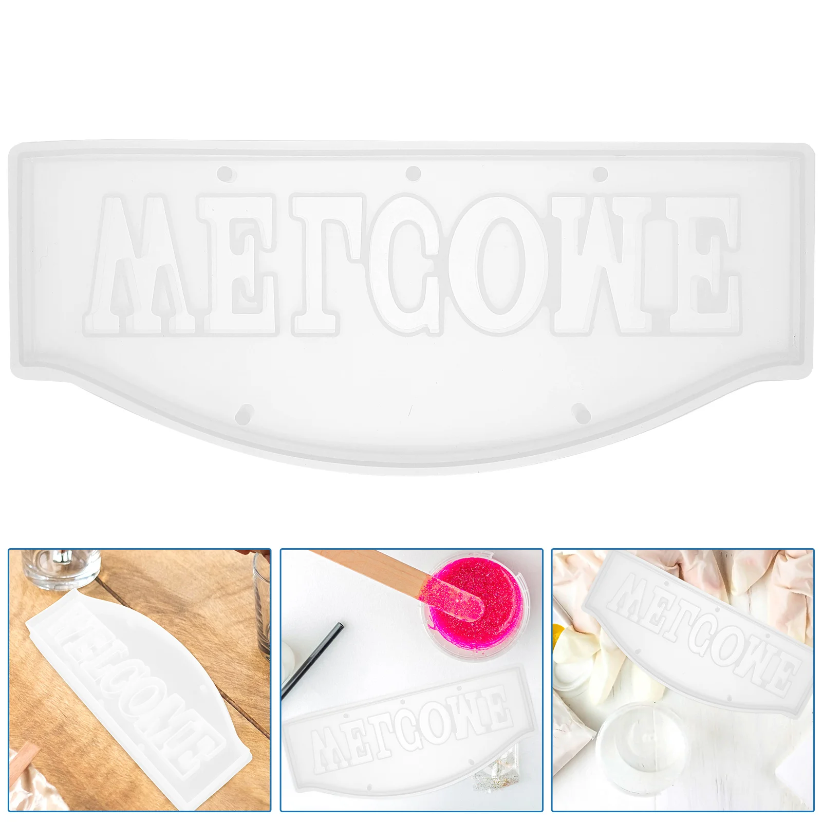 

Desktop Decor Mold Welcome Prop Molds Adornment Epoxy Crafts Silicone DIY Supply