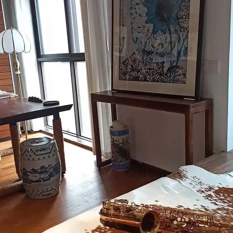 وحدة التحكم المدخل الخشب طاولات جديدة المنزل طويل الصينية الجدول ضوء الفاخرة الصلبة شريط ضيق جدا طاولة وحدة التحكم لغرفة المعيشة #5