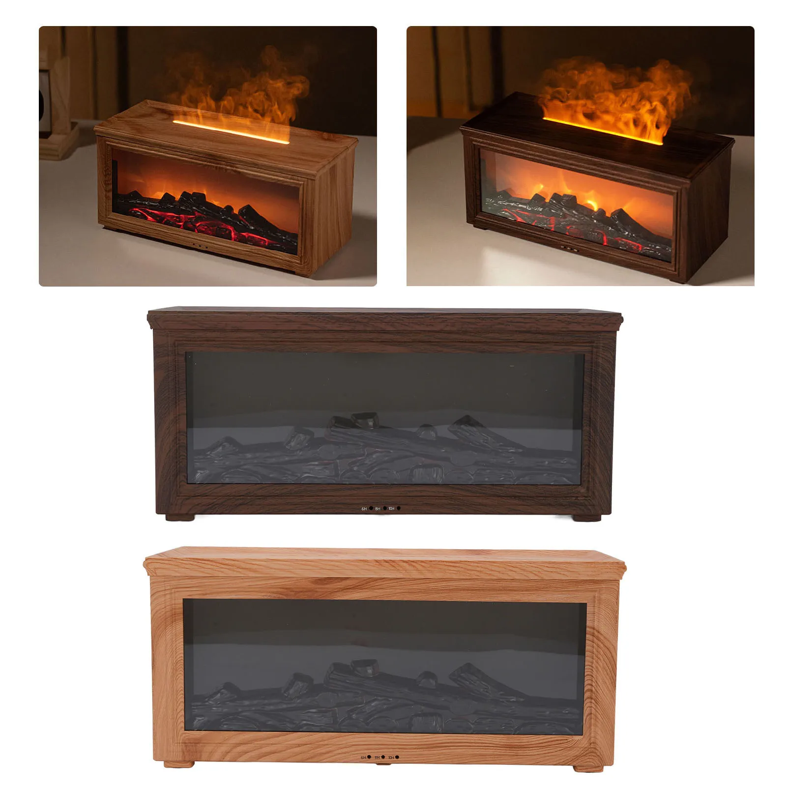 لهب الناشر بالموجات فوق الصوتية ضباب نشر الموقت محاكاة سعة كبيرة الموقد الروائح الناشر هادئة للمنزل #1