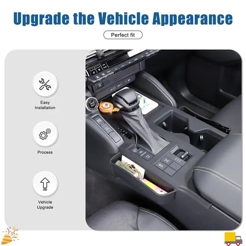 صندوق تخزين من السيليكون لوحة وحدة التحكم المركزية لتويوتا لاند كروزر 250 برادو J250 LC250 2024 2025 لوحة شحن لاسلكية #3