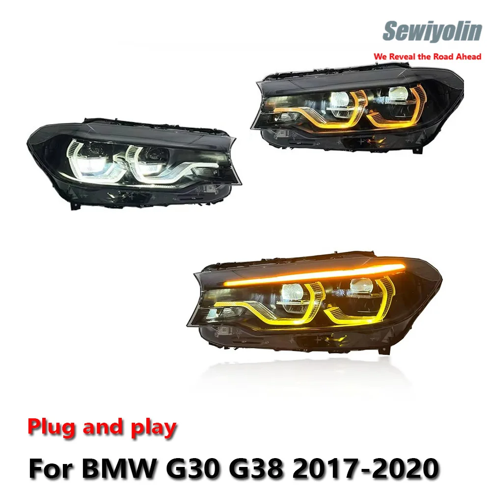 

Car LED Headlight Parts For BMW G30 G38 2018-2020 OE Style Tri Color DRL Brake Turn Signal Lamp Plug And Play