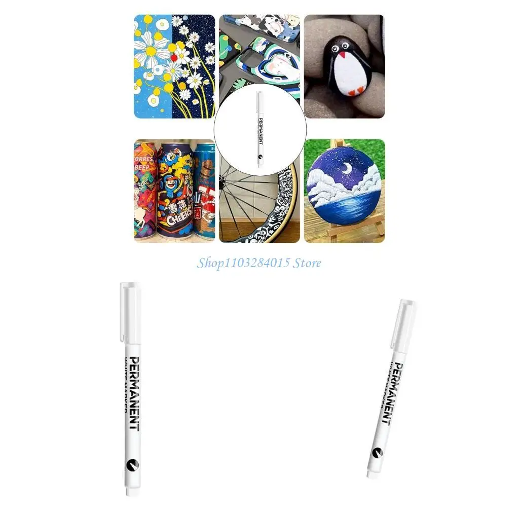 

R6FF Белый постоянный маркер 0,2 мм тонкий кончик водонепроницаемый ручка для рисования искусства