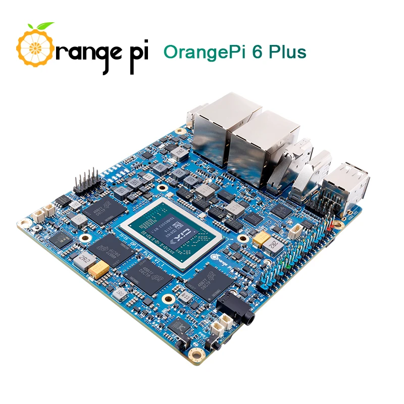 Orange Pi 6 Plus 16G/32G DDR5 Opi 6 Plus Board CIX CD8180/CD8160 SoC 2xM.2 KEY-M 45TOPS 5G Ethernet Heatsink/100W Power Optional