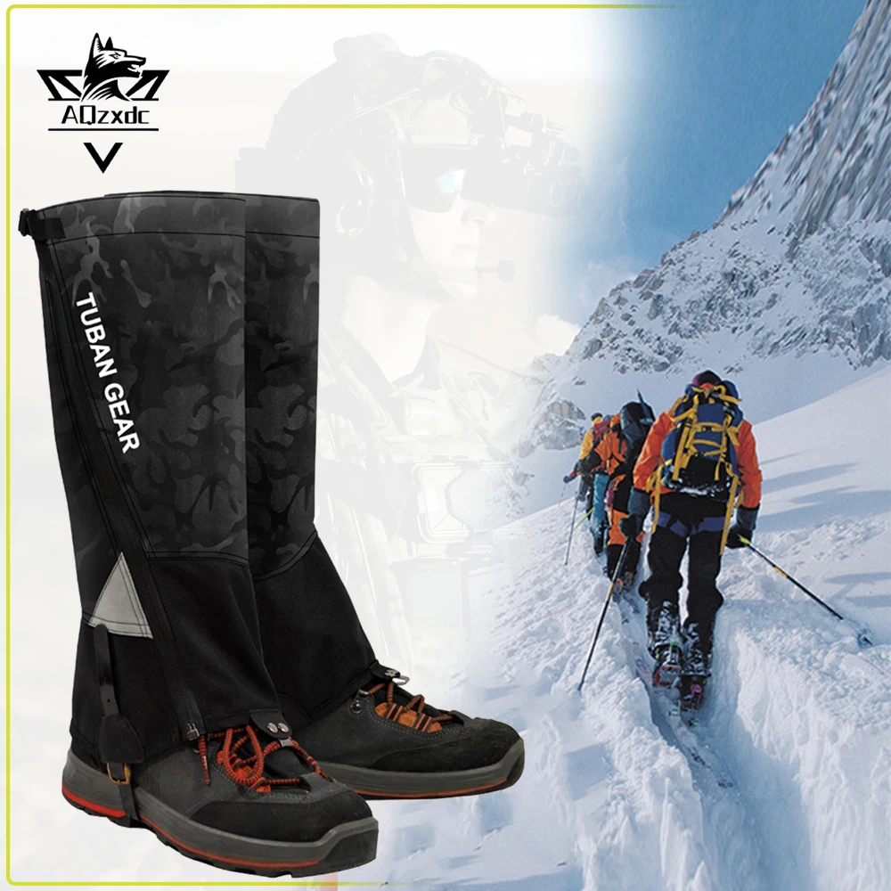 

Tactical Gaiters Leg Gaiters with Zipper Design Waterproof Gaiters Snow Skiing Leg Warmer Shoe Protection Cover for Hunting