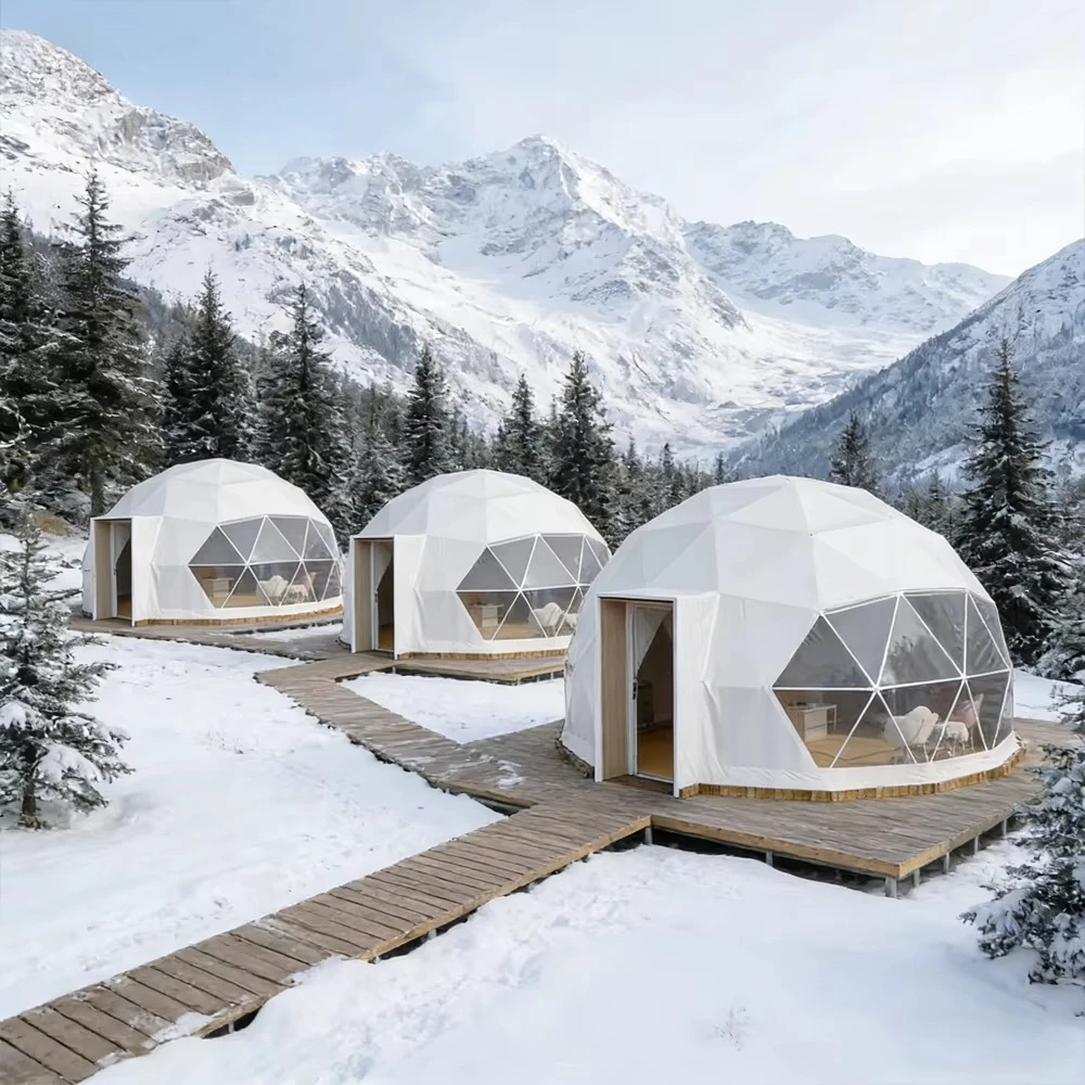 Outdoor Camping Igloo Ice Dome Tent, Globe Geodesic Round Shelter Waterproof Windproof for Backyard Glamping Events