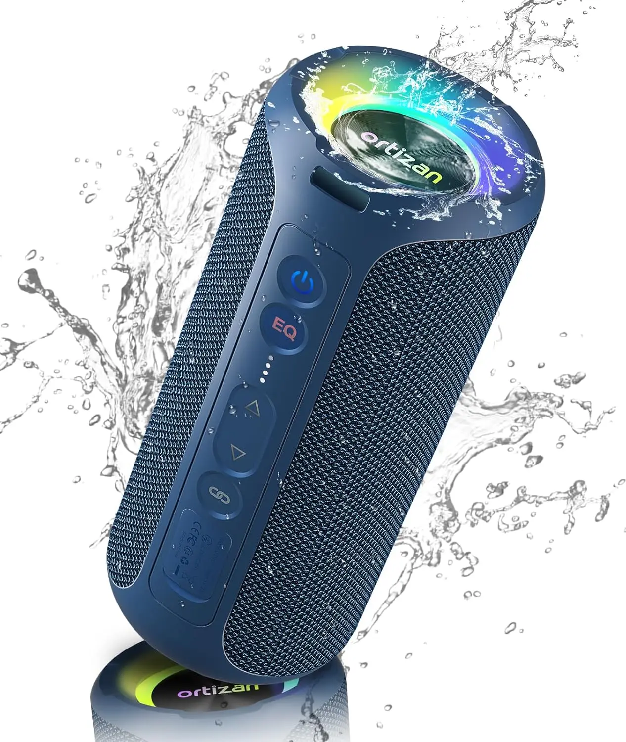 Ortizan Wireless Bluetooth Speaker with 40W HD Sound and Bass, IPX7 Waterproof,30H Playtime, Bluetooth 5.3, Handsfree, TF/AUX in