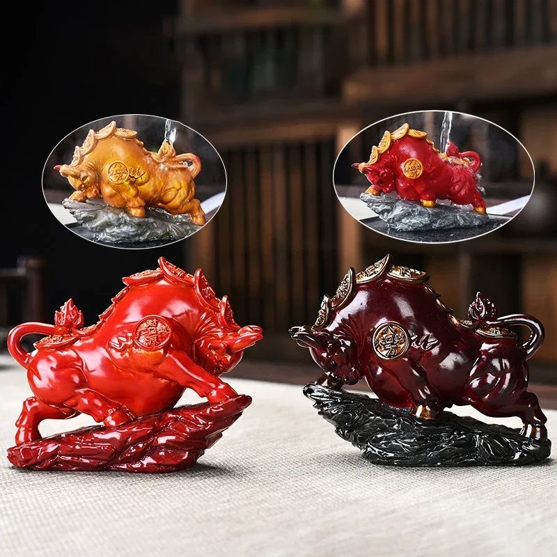 Creative Color Changing Tea Pet Bull Tea Set Decoration Discoloration In Hot Water Ceremony Tea Animal