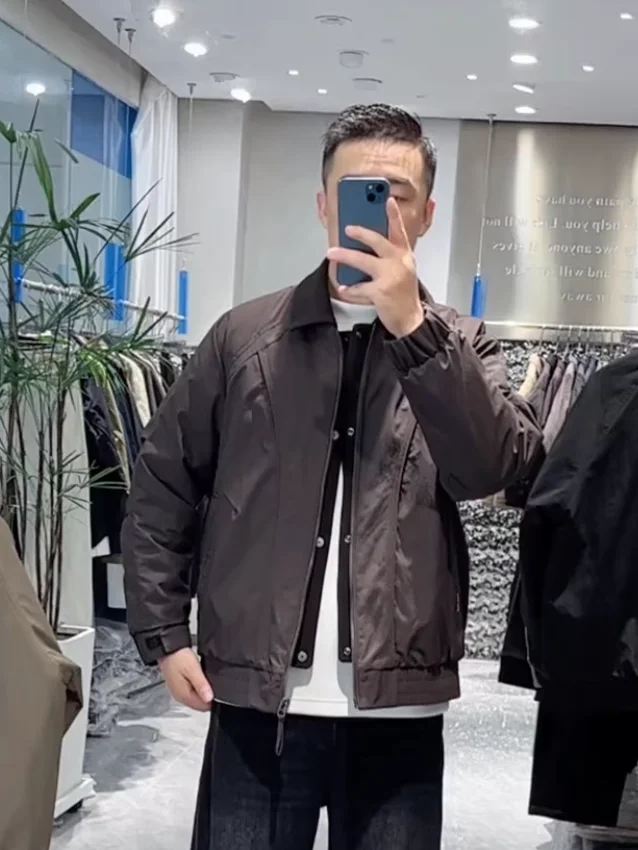 

Мужская элитная хлопковая куртка оригинального дизайна с теплым воротником и искусственным двухсекционным воротником Sle Faion Urban Loose Fit Long Sve