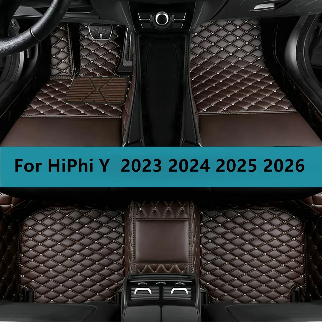 Custom Car Floor Mats For HiPhi Y  2023 2024 2025 2026 2027 2028  Floor Mats For Car Interior Accessories Leather Carpet