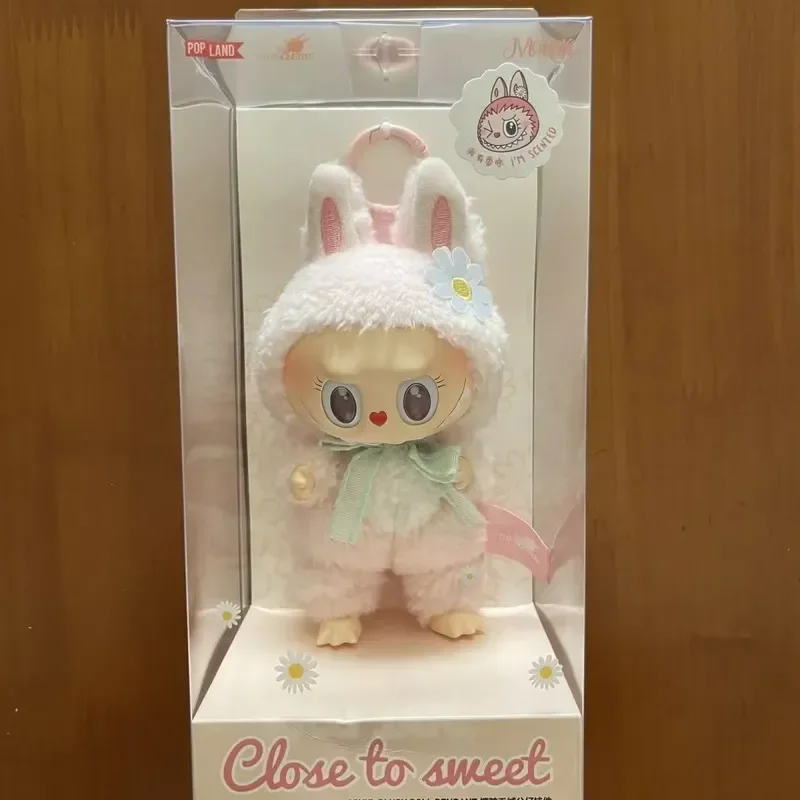 

В наличии розовая Labubu Mokoko 1-й весенний цветок Милая виниловая кукла Kawaii рюкзак подвеска украшение кукла парк развлечений подарки