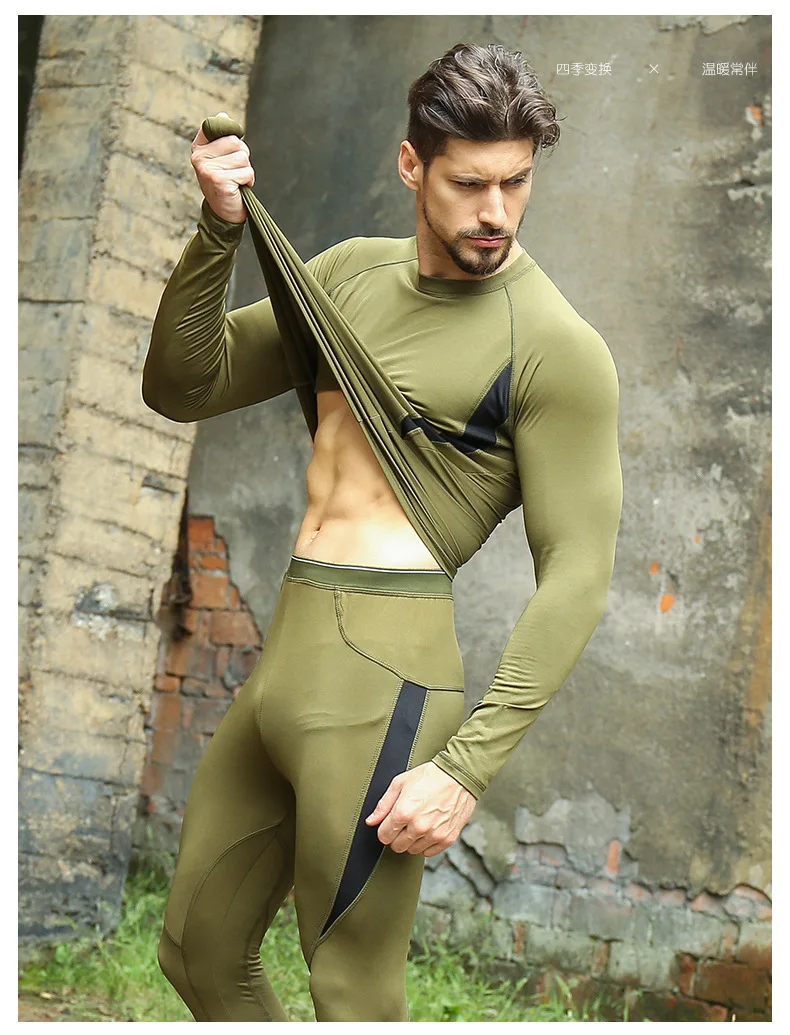 Tactical Uniform Winter Thermal Underwear Sets Outdoor Quick Drying Tactical Long Johns Military Compression Fitness Clothing