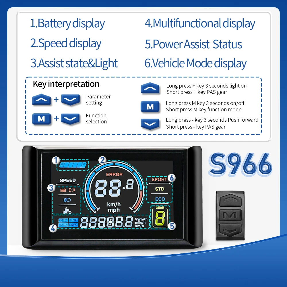 電動自転車用3モード正弦波コントローラー,カラーLCDディスプレイ,NFC,24v,36v,48v,17a,26a,30a,60aと互換性があります