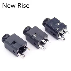 5Pcs 3.5MM Vertical socket 3Pin 4Pin 5Pin Stereo Female Socket Jack with Screw 3.5 Audio PJ-341 2/3/4 Poles Earphone Hole