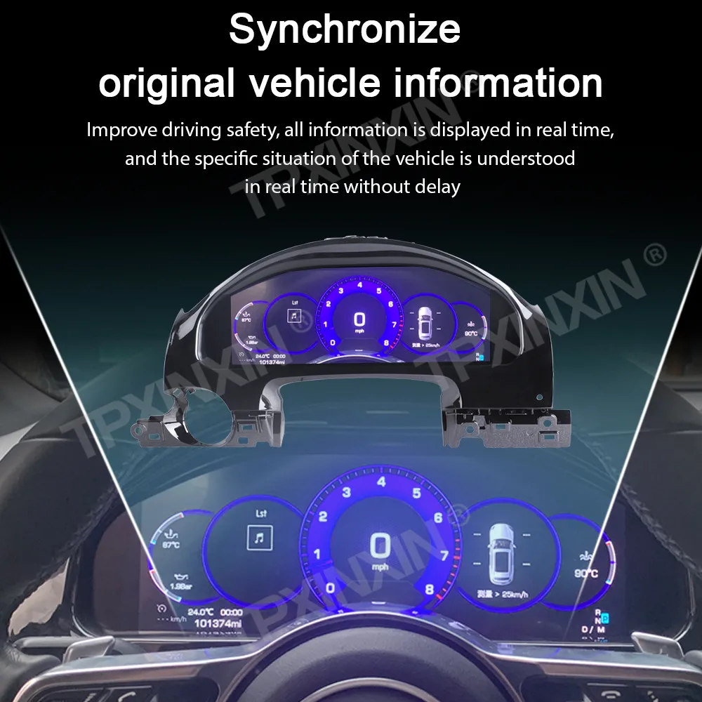 

For Porsche Cayenne 2011-2017 Digital Cluster Car LCD Dashboard Panel Virtual Cockpit Instrument Speedometer Screen Unit