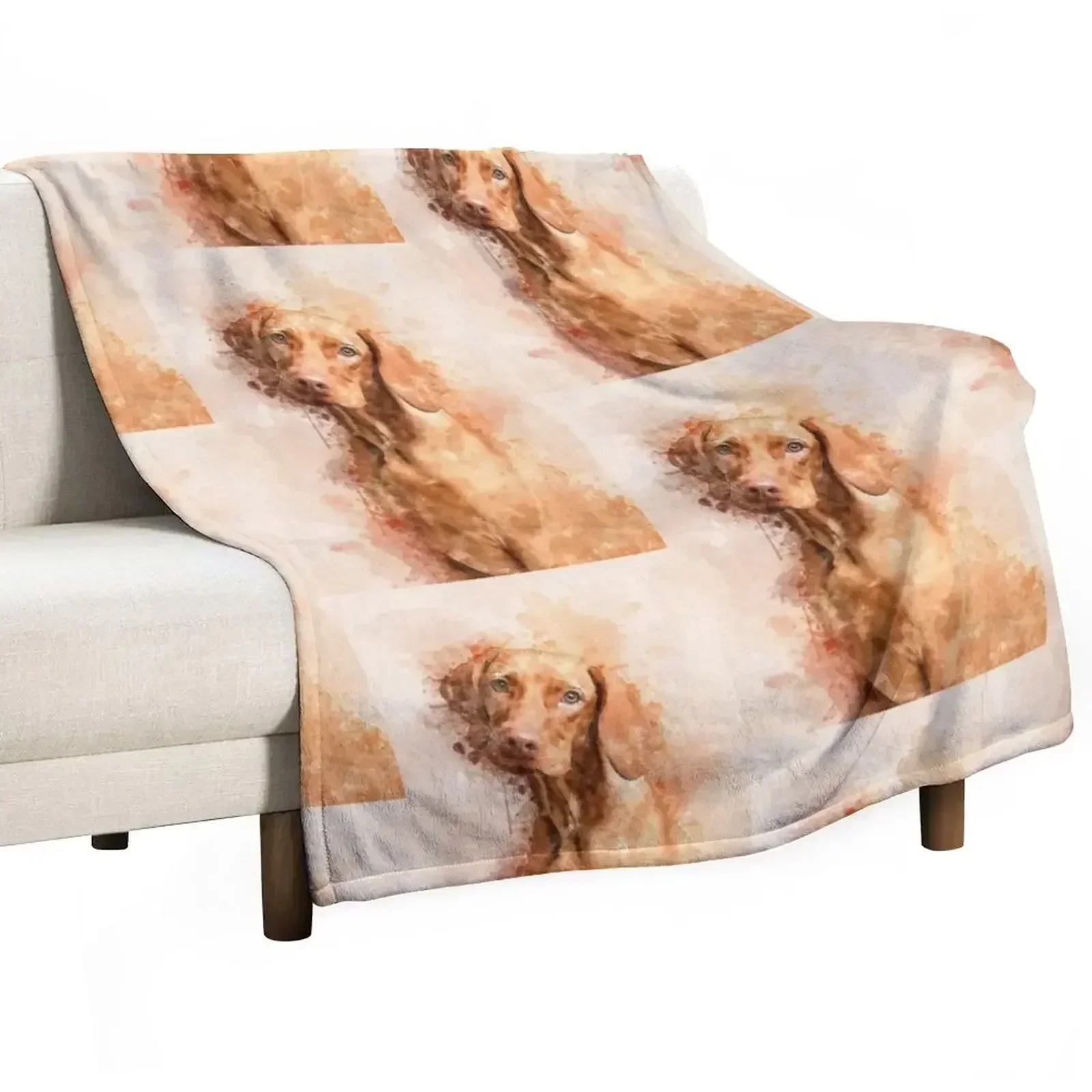 Vizsla Art Throw Blanket Hairys Quilt Camping Moving Plush For Baby Blankets