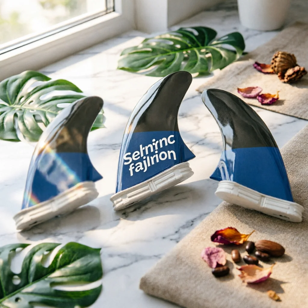Fin with Twin-Tab II Base Maneuverability Honeycomb Fin Surfboard Fins Curved Versatile for Surfers, Surfing