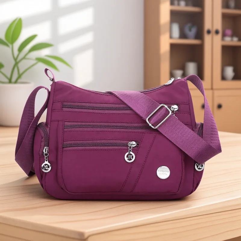 

Fashion Women Single Shoulder Bag Waterproof Oxford Crossbody Handbag Casual Messenger Bag for Daily Use