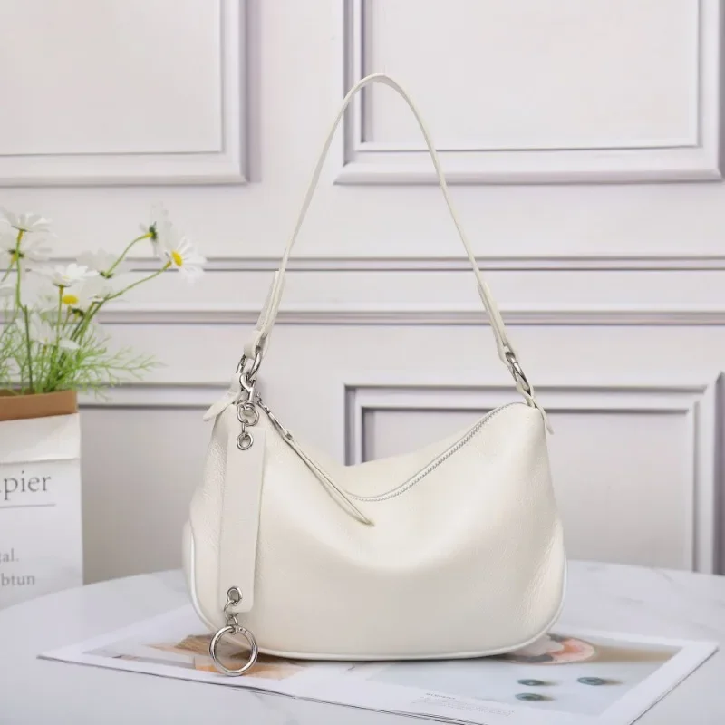 

Luxury Cowhide Leather Crossbody Bag 2025 - Convertible Shoulder Bag for Women, Spacious Work Essentials Holder