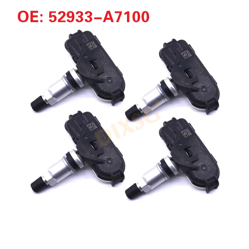 4 Pcs Tire Pressure Sensor 52933A7100 52933-A7100 For Hyundai Tucson 2014-2017 For KIA K3 2013-2016 TPMS 433MHZ