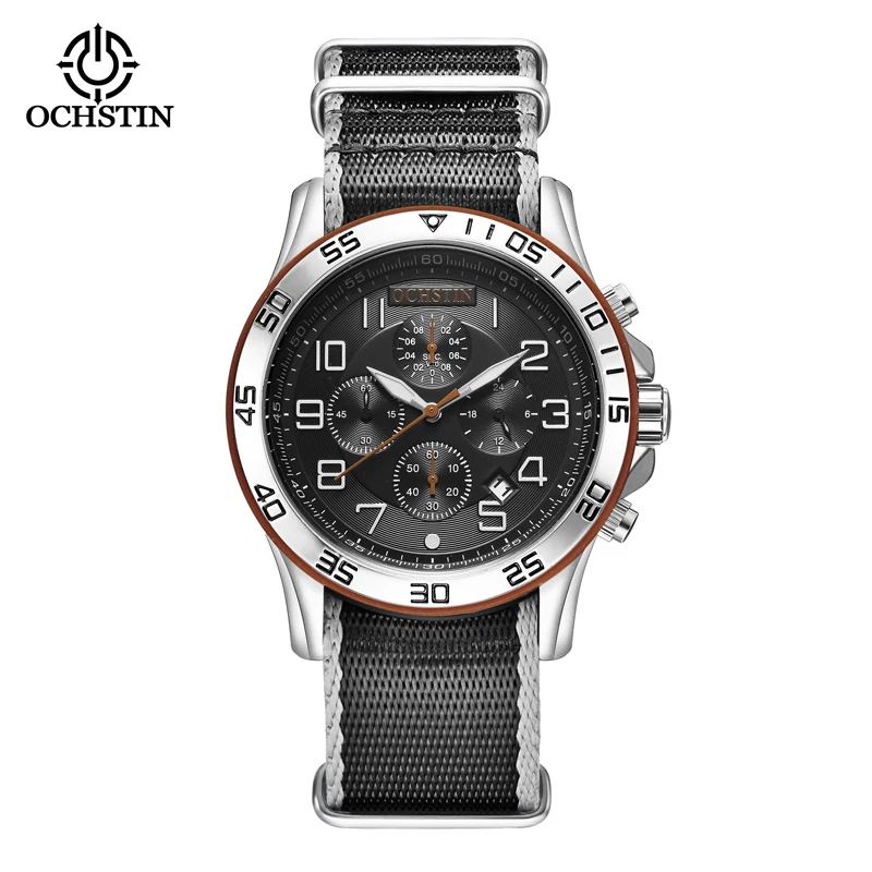 Coffee Delicate Luxury Casual Quartz Watch Men Four Hand Dial Strap Watch Men Fashion Quality Mens Watch Relogio Masculino