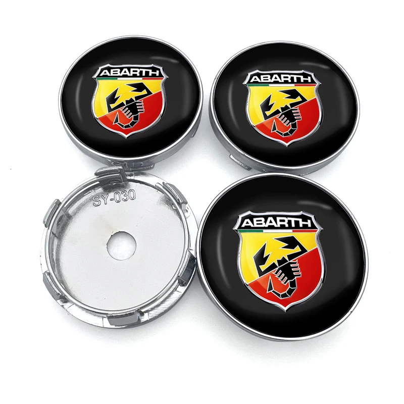 4pcs 60mm Car Wheel Center Hub Cap Rim Cover Emblem Stickers For Abbas FIAT Punto 500 Tipo Stilo Palio Bravo Doblo Panda Ducato