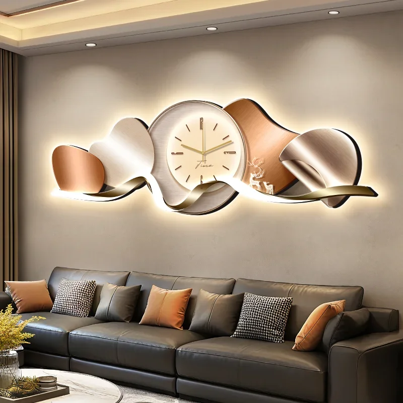 

Wall Clocks Living Room Digital Luxury Led Big Size Modern Wall Watch Bedrooms Relogio De Parede Home Decoration