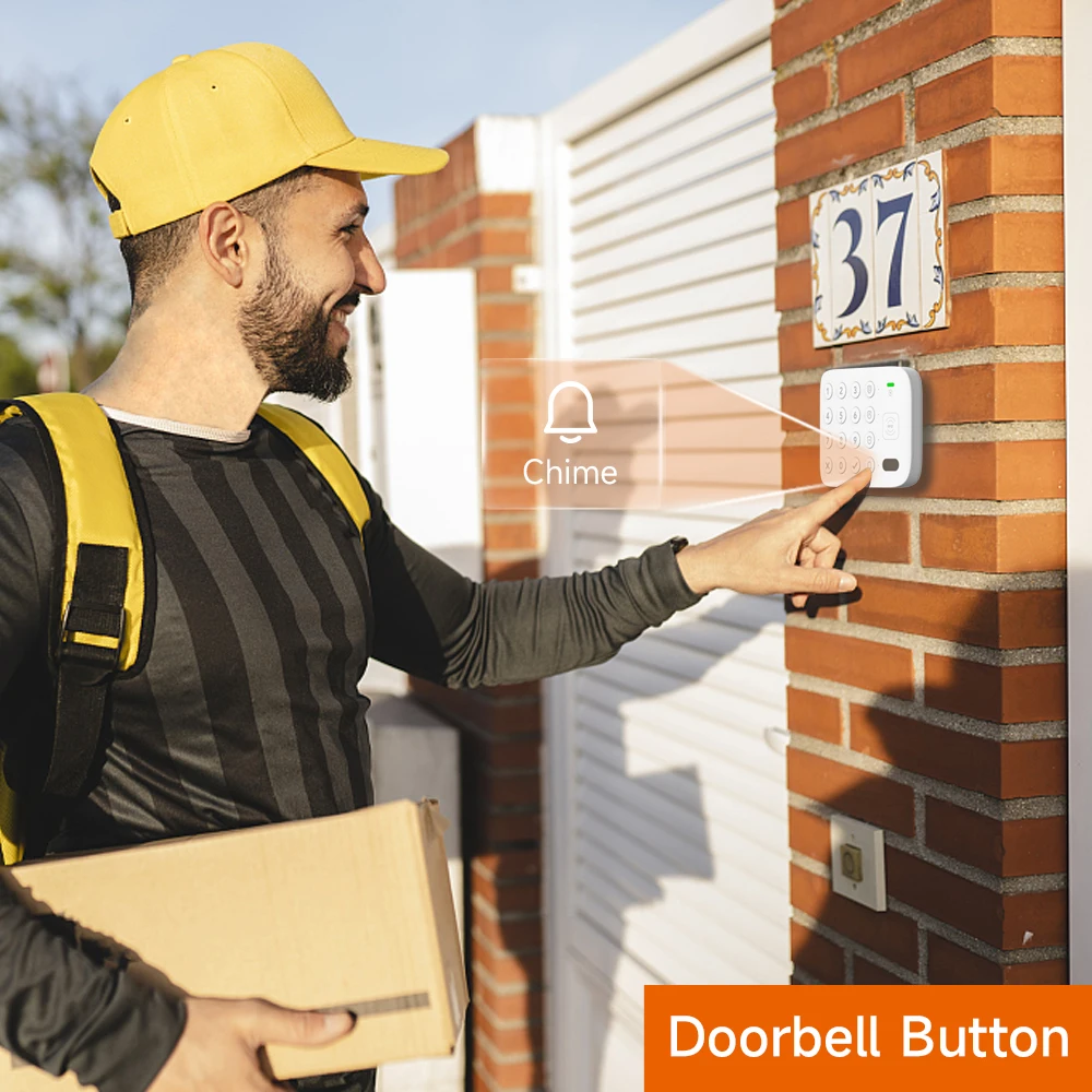 Staniot Wireless Alarm Security Keypad Built-in 1500mAh Battery Anti-dismantling Alarm RFID Tag for Home Security Alarm System