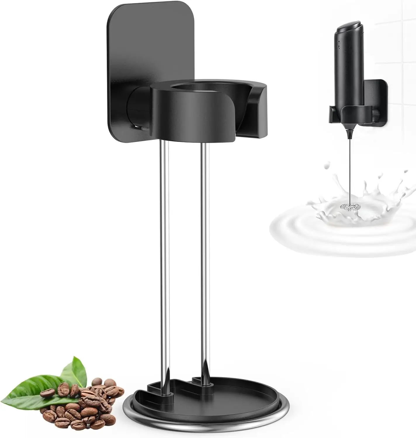 

Electric Handheld Milk Frother, Battery Operated with Stand for Coffee, Latte, Cappuccino