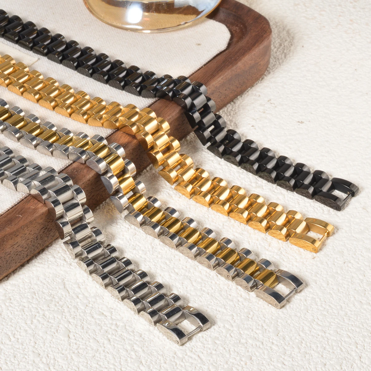 

Luxury Watch Chains Bracelets Stainless Steel Wristbands Bangles Hip-hop Punk Jewelry Accessories Fashion Cool Men Women Gifts