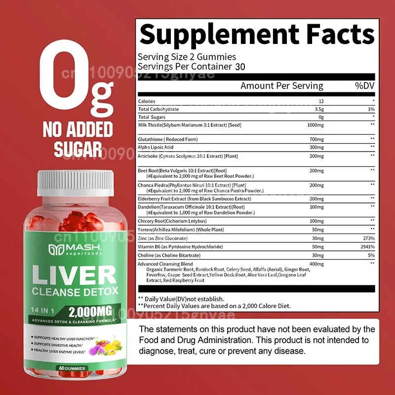 

Adults & Children Milk Thistle Gummies | Liver Cleansing, Detoxification + Digestion, Metabolism & Antioxidant Support