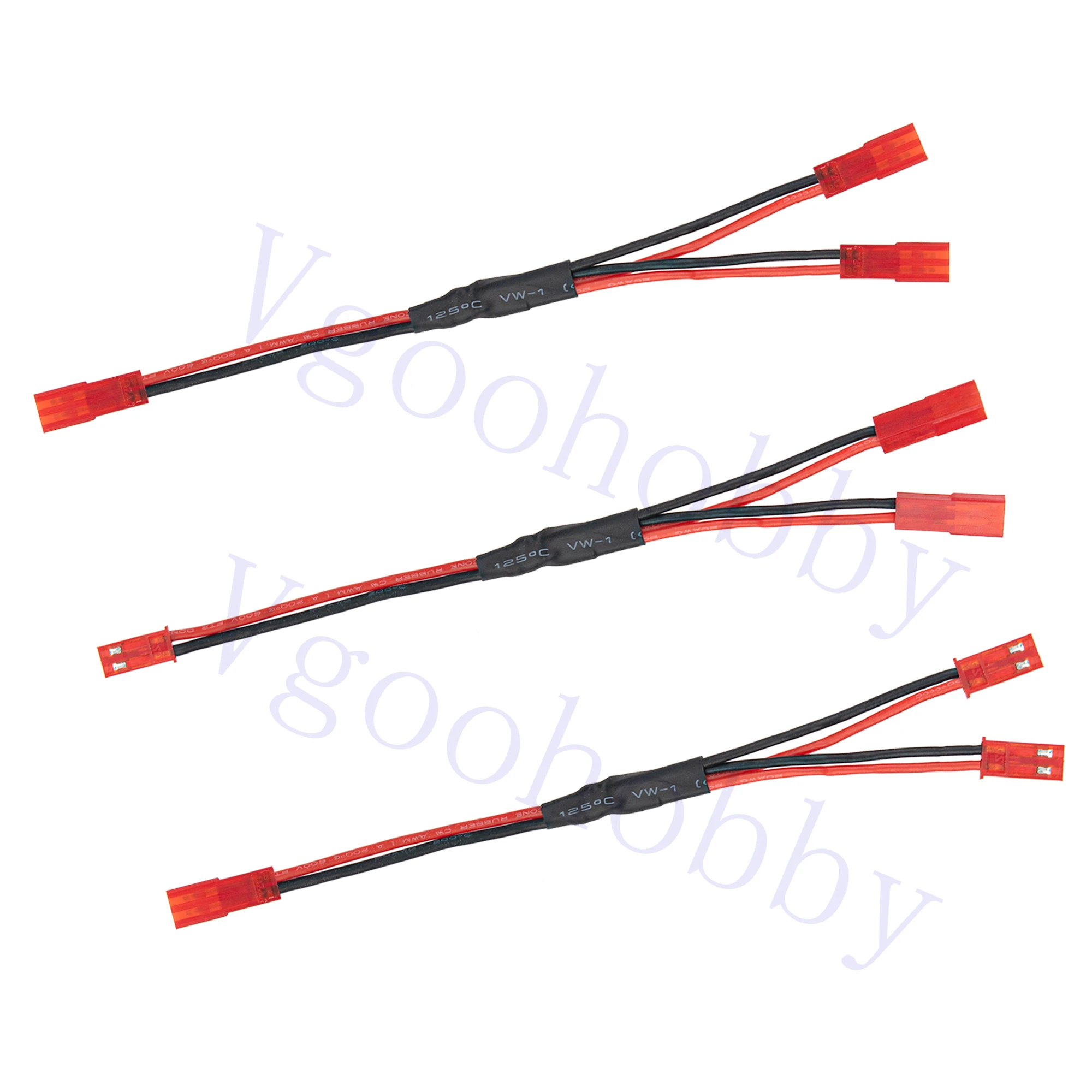 3Pcs JST Plug Splitter,JST Male Female Y Parallel  for Traxxas Tamiya Redcat Axial 1/10 Crawler Cooling Fan ESC Battery Motor