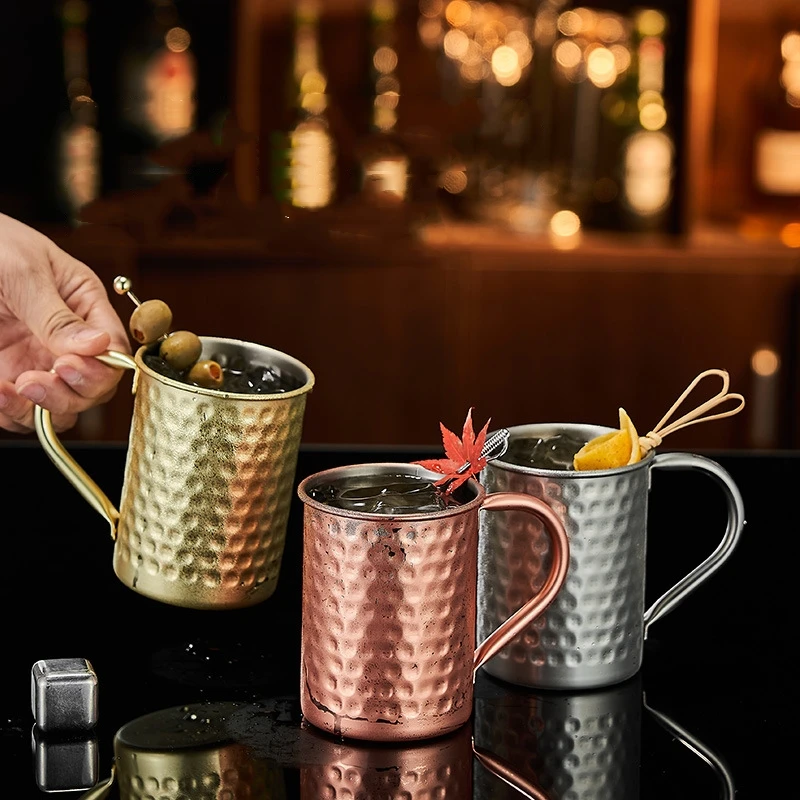 430/500ml Moscow Mule Mug Durable Coppery Beer Mugs Coffee Mug Milk Cup Pure Drinkware Cup for Home and Bar Drinking Mule Mugs